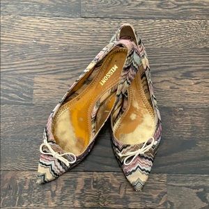 Missoni pointed toe flats